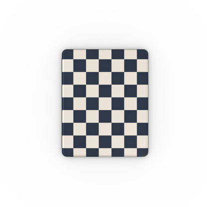 Classic Cool Checkered iPad Case - Navy Blue Tech Accessories GalactiGuard   