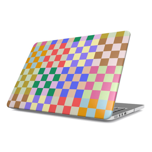 Checkmate Chic Checkered MacBook Case - Colorful Tech Accessories GalactiGuard   