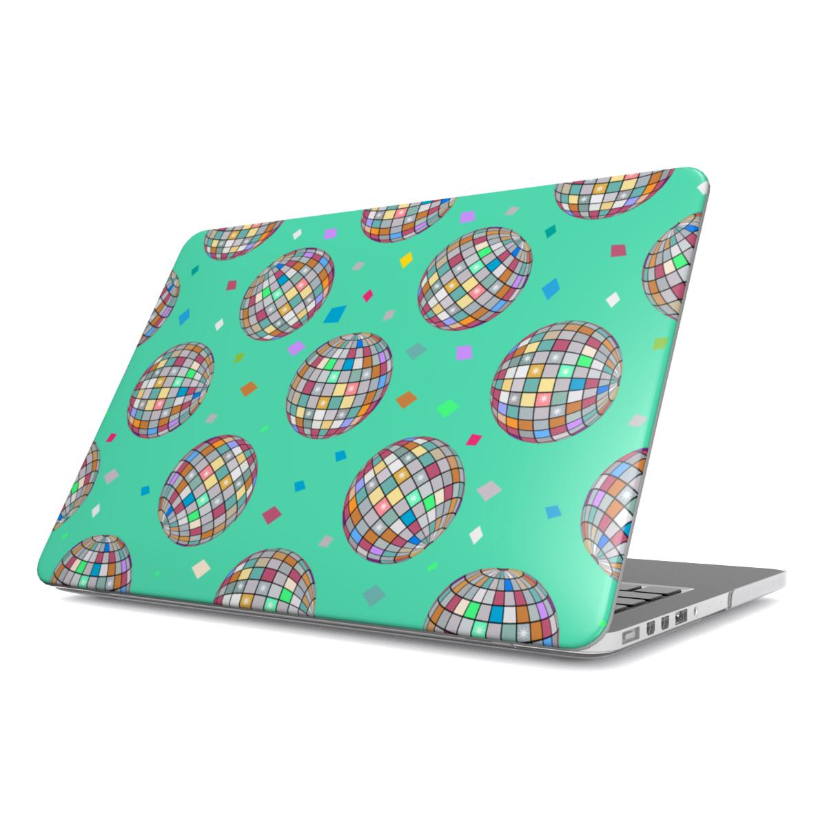 Disco Diva Mirror Ball Retro MacBook Case Tech Accessories GalactiGuard   