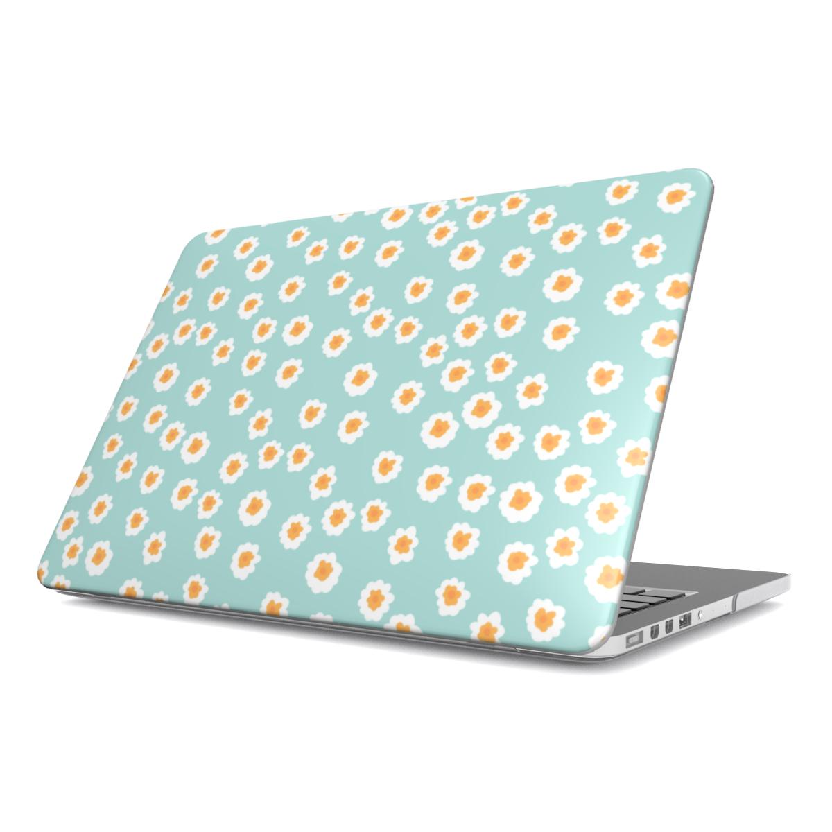 Mini Blooms Floral MacBook Case - Mint Green Tech Accessories GalactiGuard   