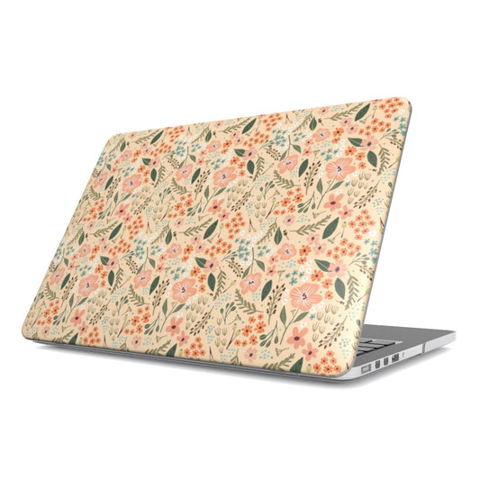 Peachy Petals Cottagecore MacBook Case Tech Accessories GalactiGuard   