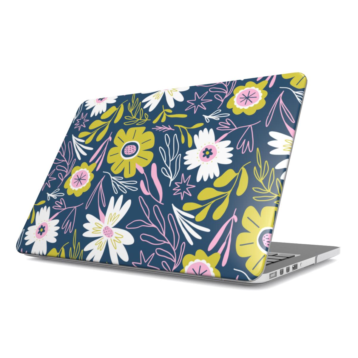 Serene Blitz Floral  MacBook Case Tech Accessories GalactiGuard   