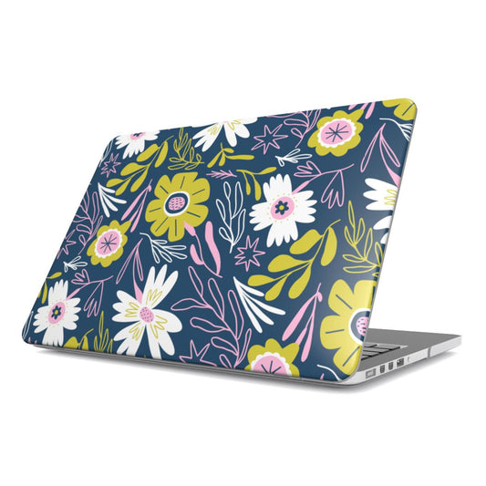 Serene Blitz Floral  MacBook Case Tech Accessories GalactiGuard   