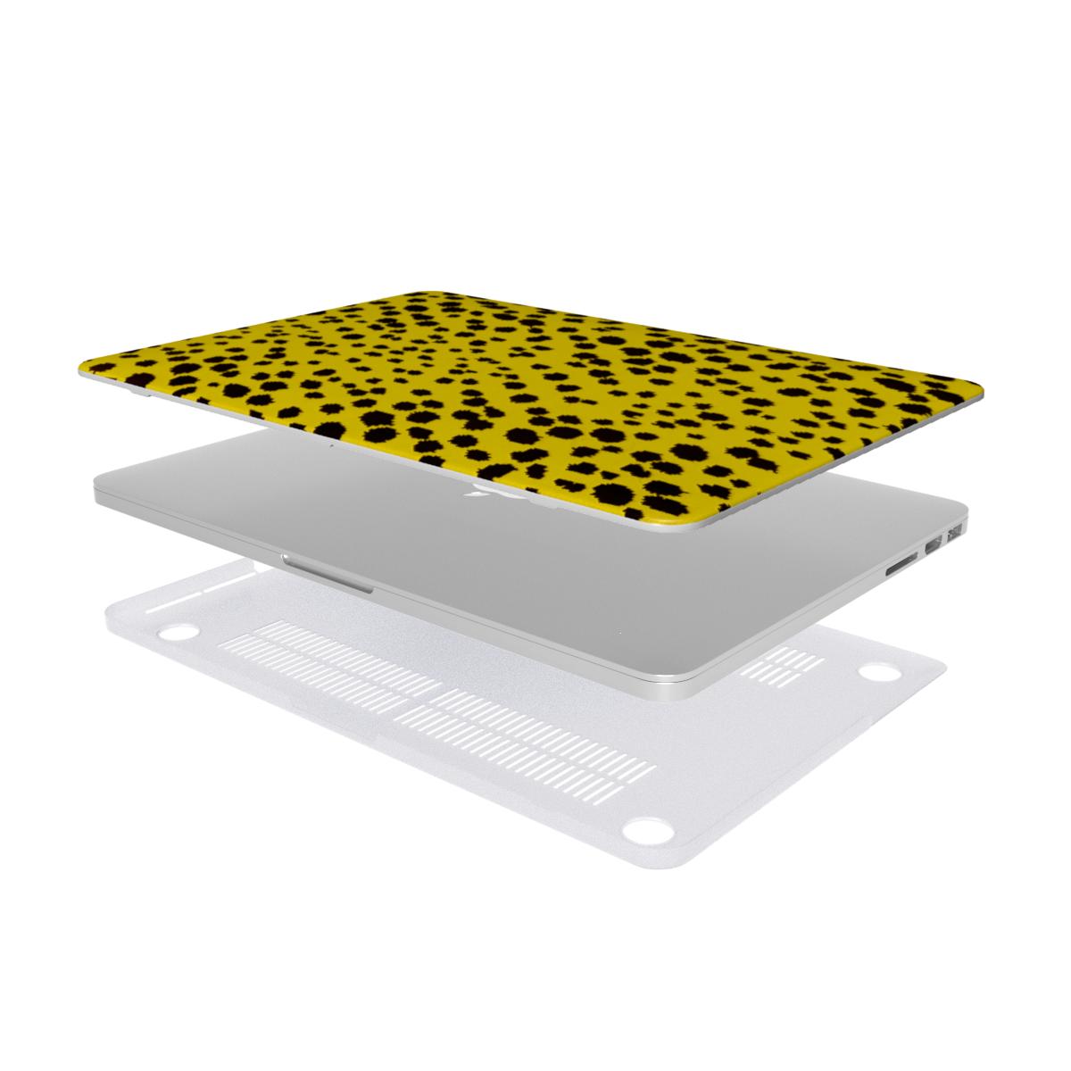 Mellow Meow Leopard Dots MacBook Case Tech Accessories GalactiGuard   