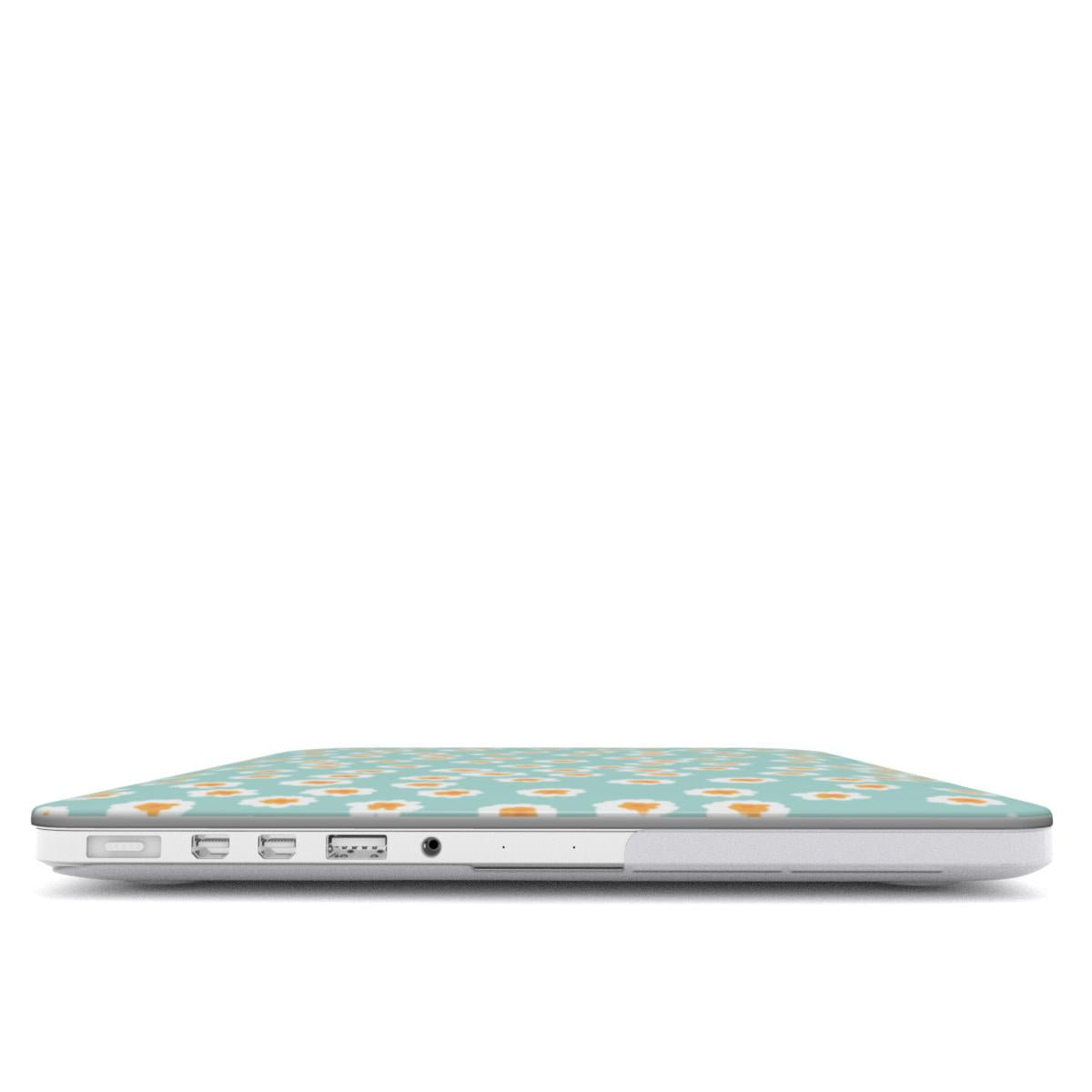 Mini Blooms Floral MacBook Case - Mint Green Tech Accessories GalactiGuard   