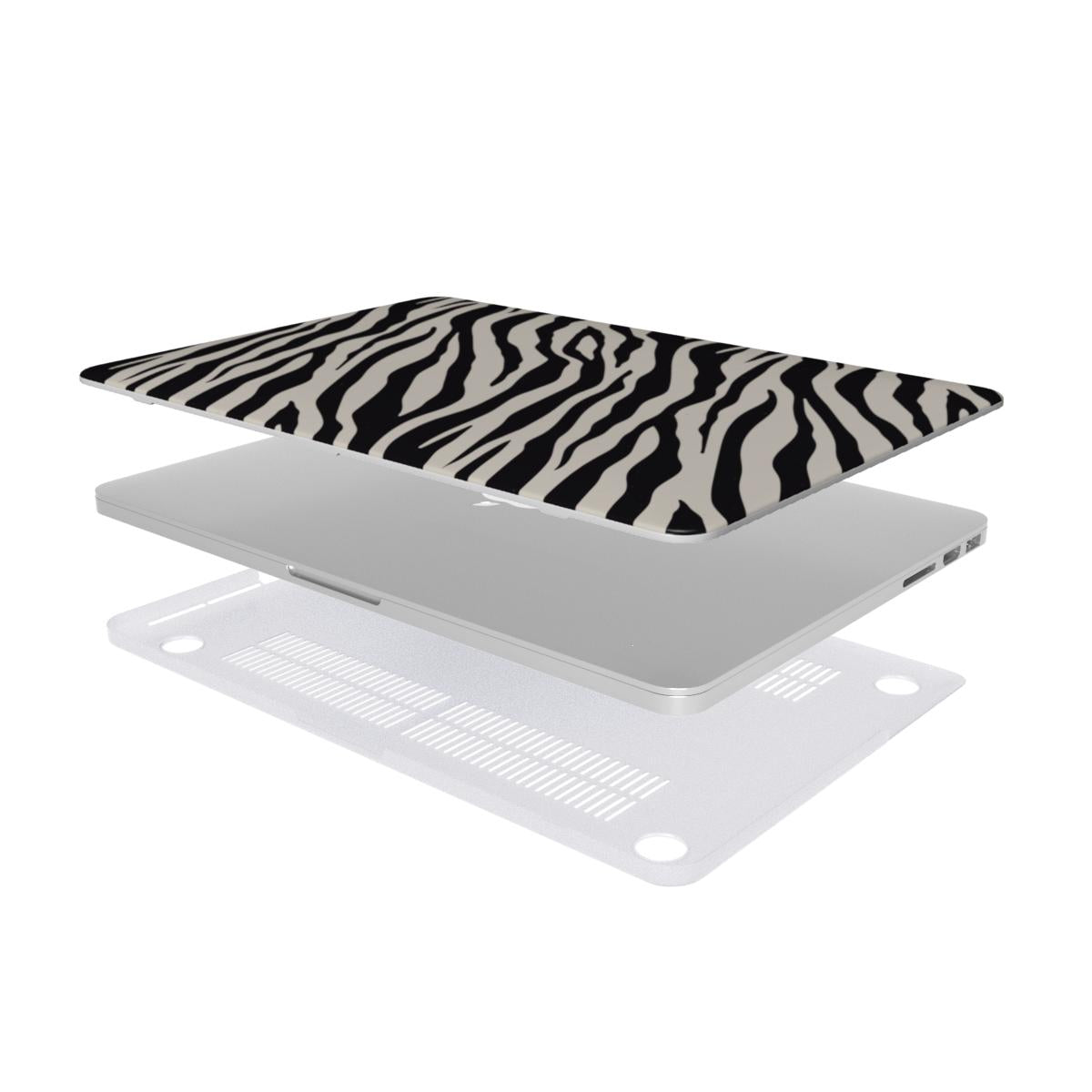 Zebra Zest - Animal Print MacBook Case Tech Accessories GalactiGuard   