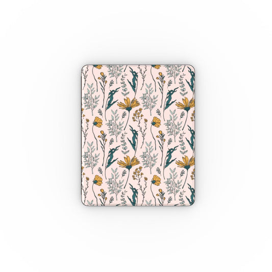 Golden Blooms Cottagecore iPad Case Tech Accessories GalactiGuard   