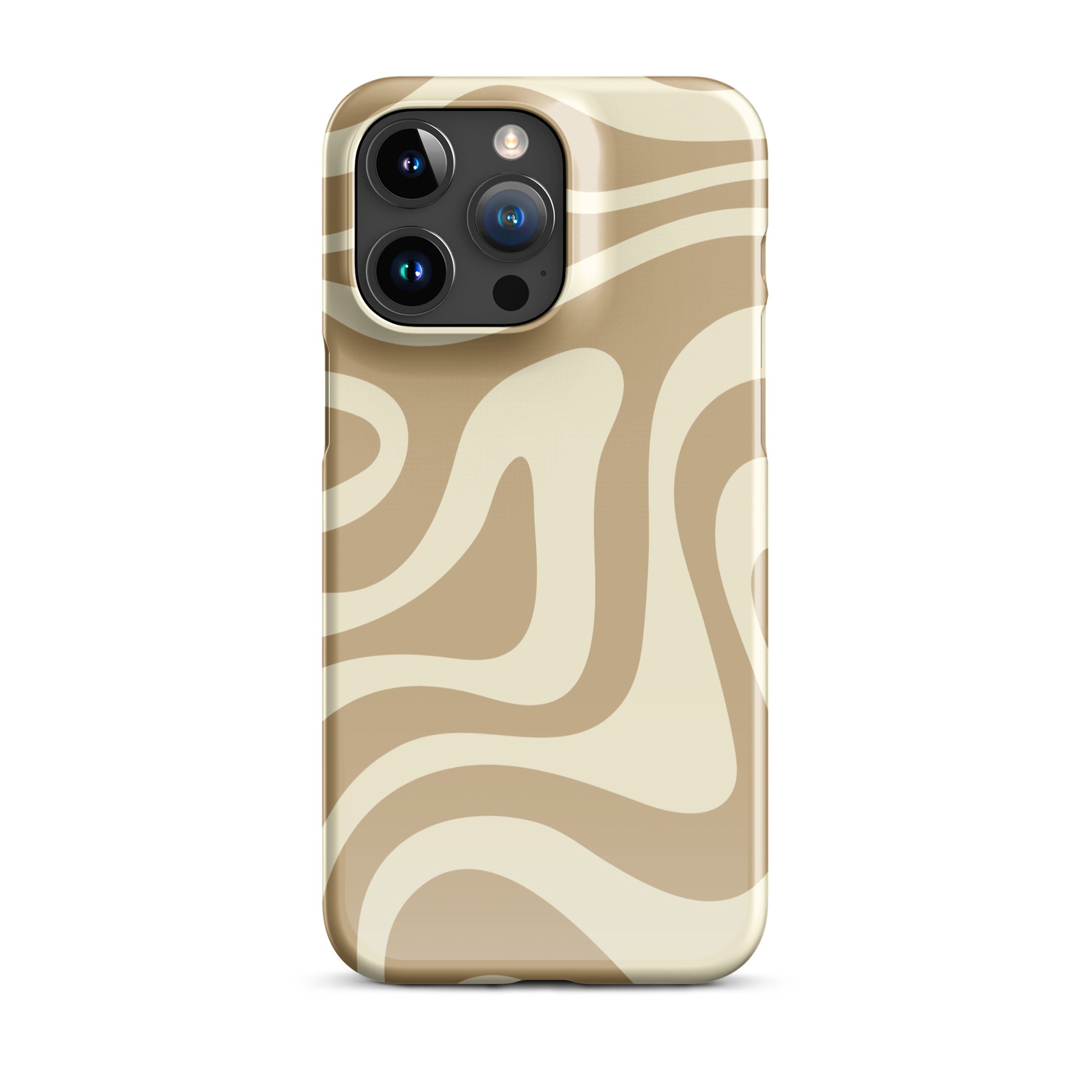 Beige Waves Trendy Y2K iPhone Case Phone Cases GalactiGuard   