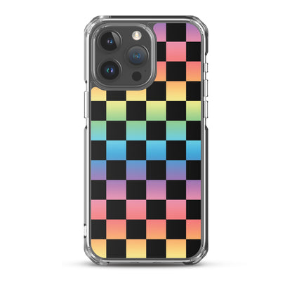 Gradient Glam Checkered iPhone Case - Ombre Phone Cases GalactiGuard   