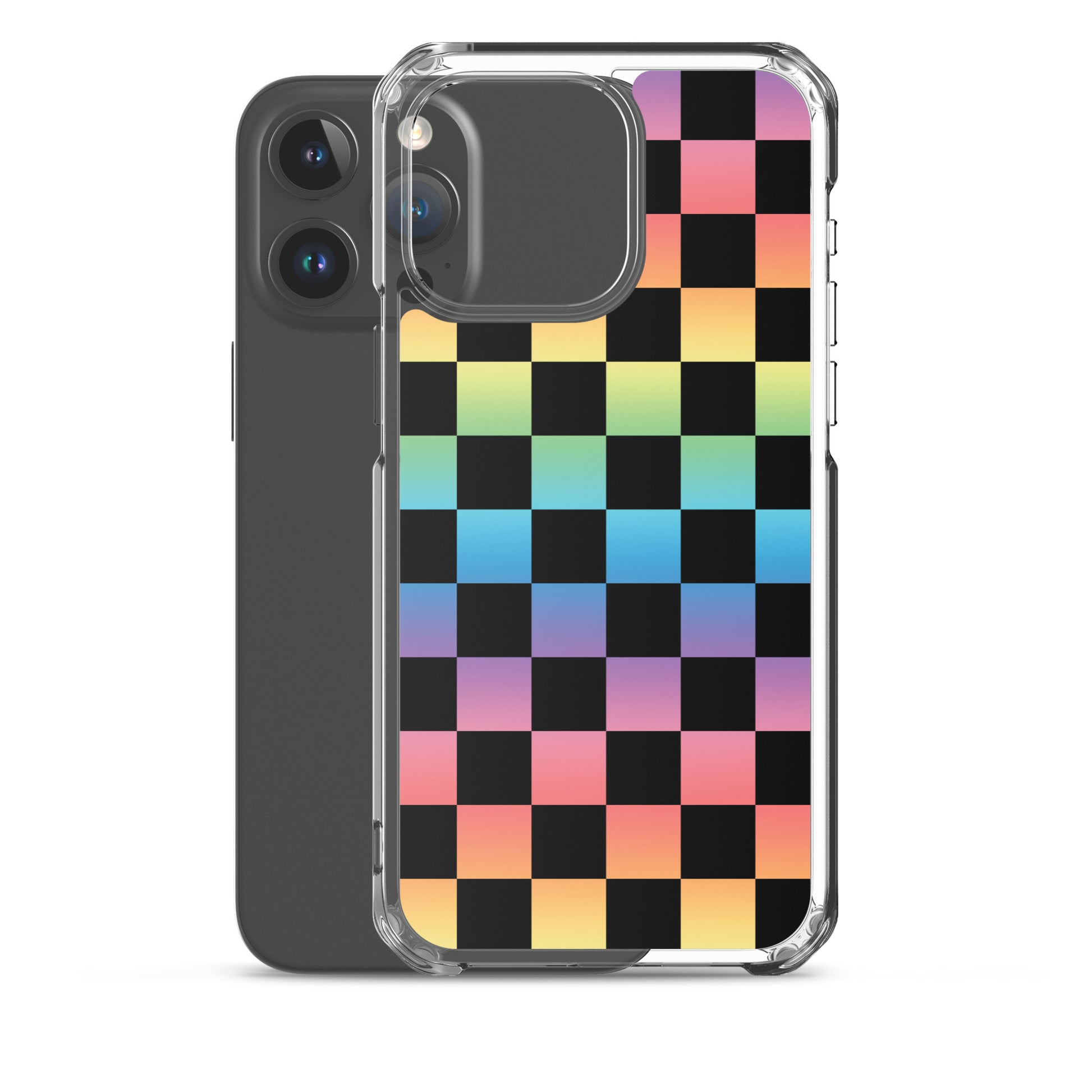 Gradient Glam Checkered iPhone Case - Ombre Phone Cases GalactiGuard   