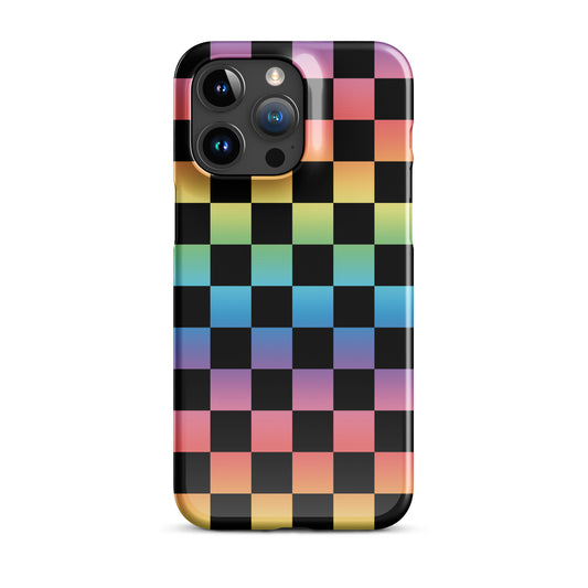 Gradient Glam Checkered iPhone Case - Ombre Phone Cases GalactiGuard   