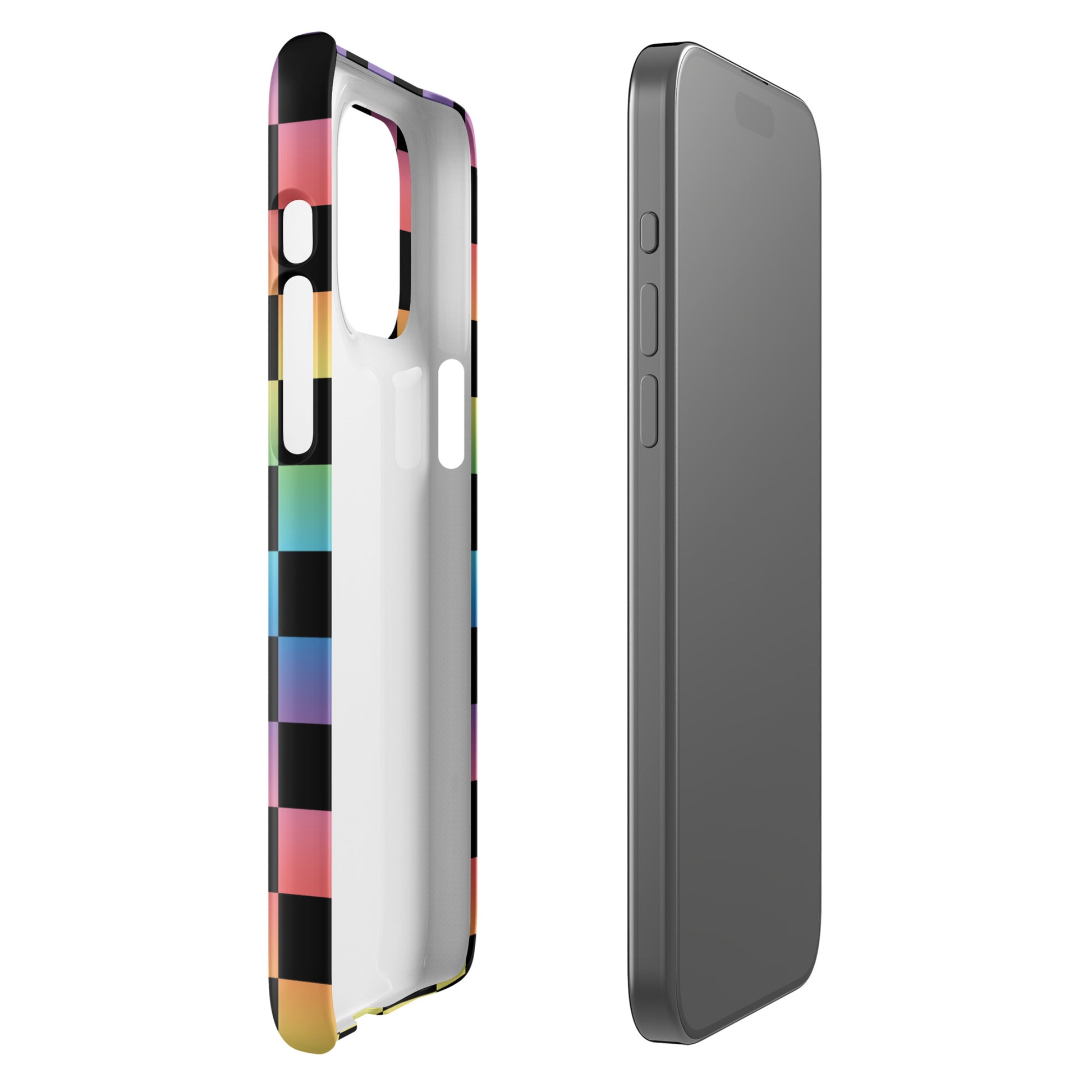 Gradient Glam Checkered iPhone Case - Ombre Phone Cases GalactiGuard   