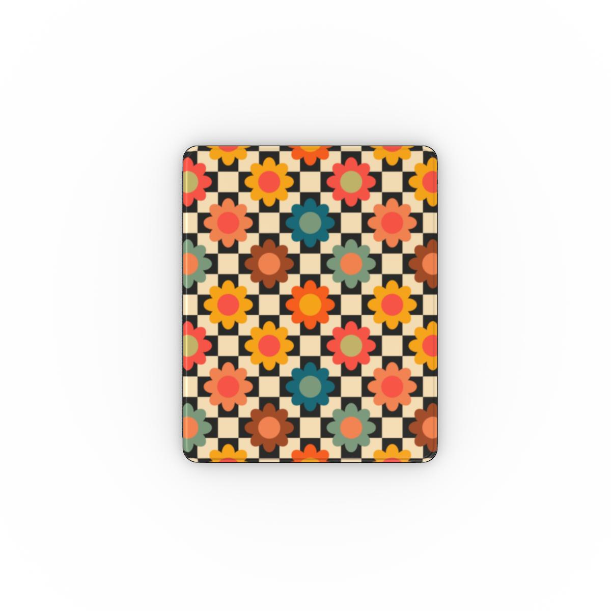 Checkered Petals Retro iPad Case Tech Accessories GalactiGuard   