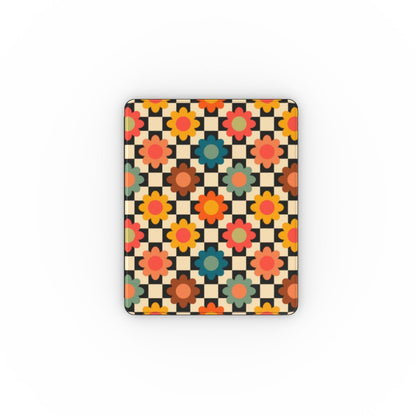 Checkered Petals Retro iPad Case Tech Accessories GalactiGuard   