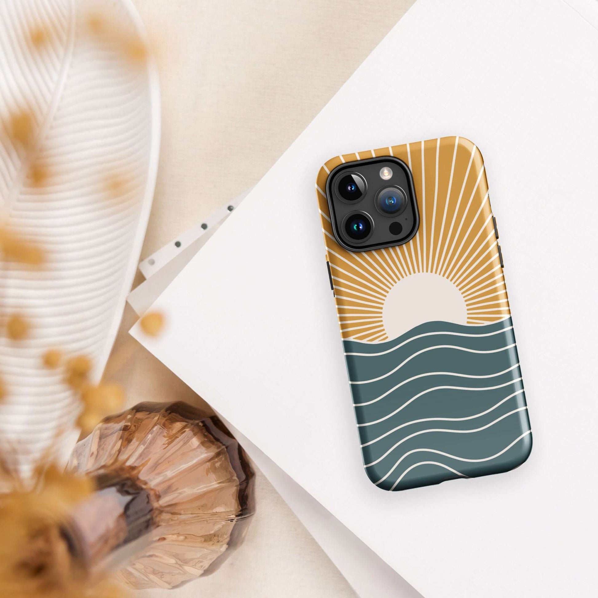 Costal Pop Retro Sun iPhone Case Phone Cases GalactiGuard   