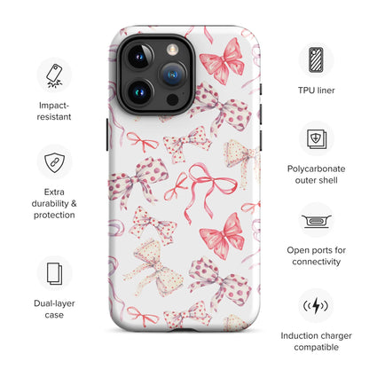 Coquette Bow iPhone Case Phone Cases GalactiGuard   