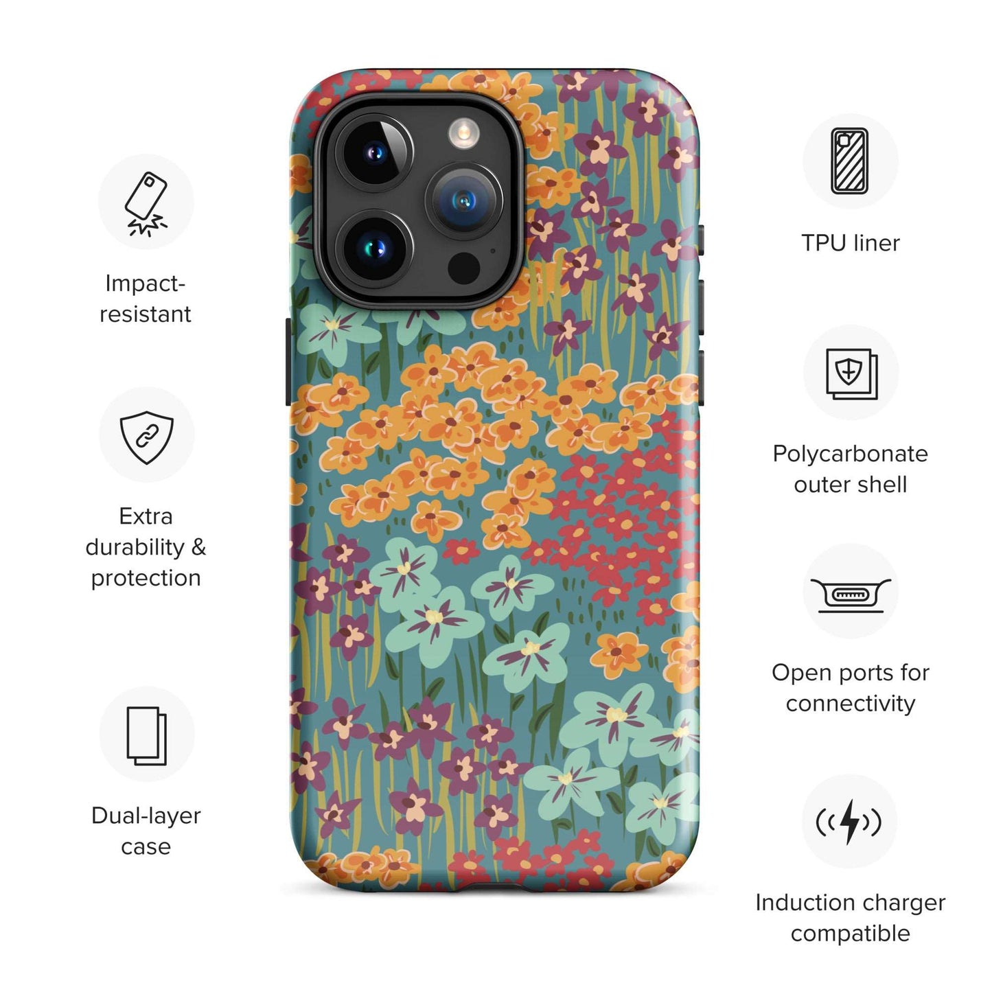 Floral Tapestry iPhone Case Phone Cases GalactiGuard   