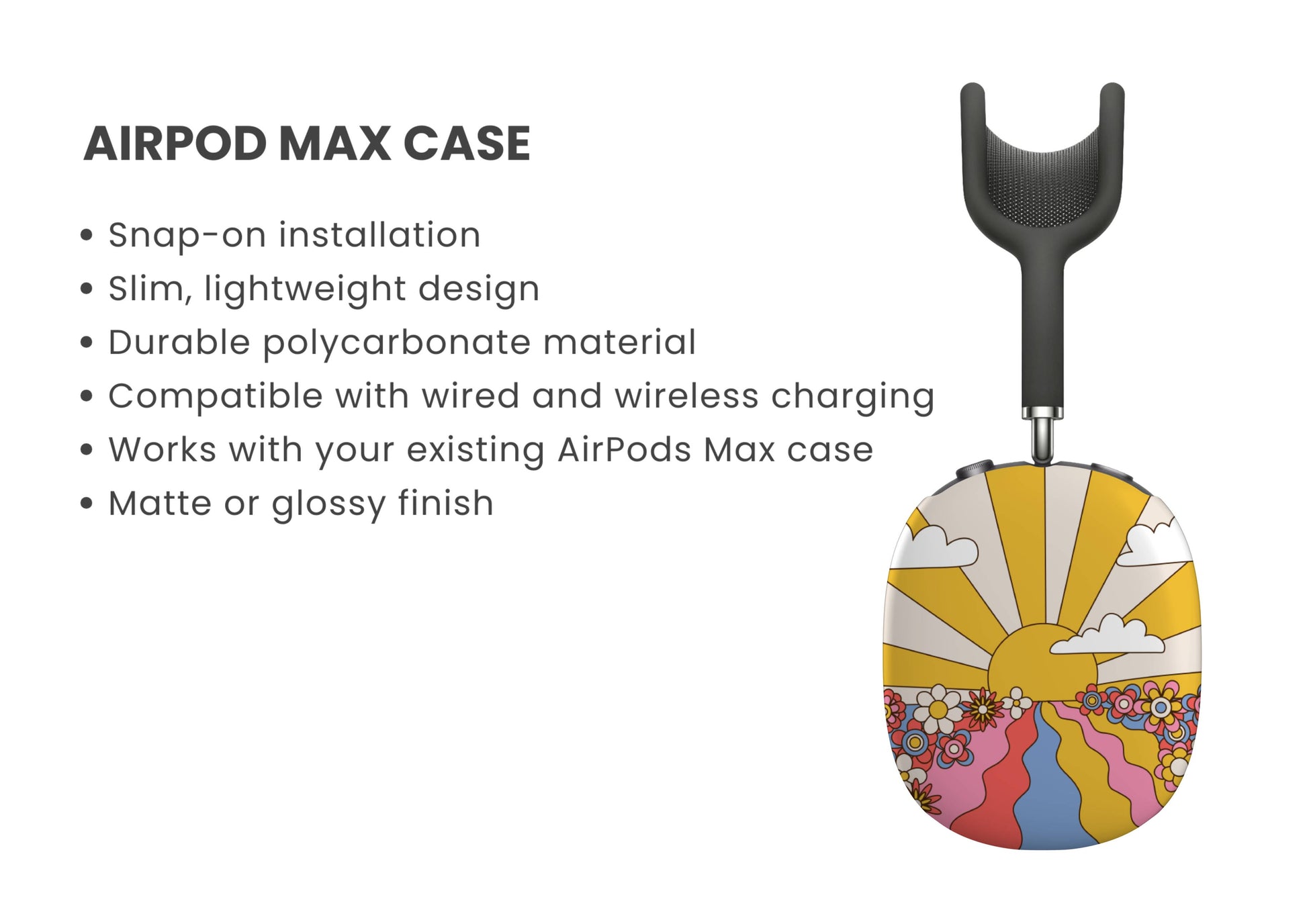 Hello Sunshine Retro AirPod Max Cover Tech Accessories GalactiGuard   