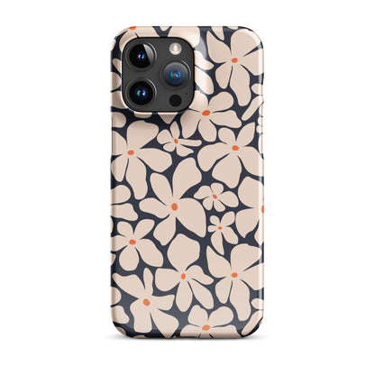 Bold Blooms Matisse Daisy iPhone Case - Navy Blue Phone Cases GalactiGuard   