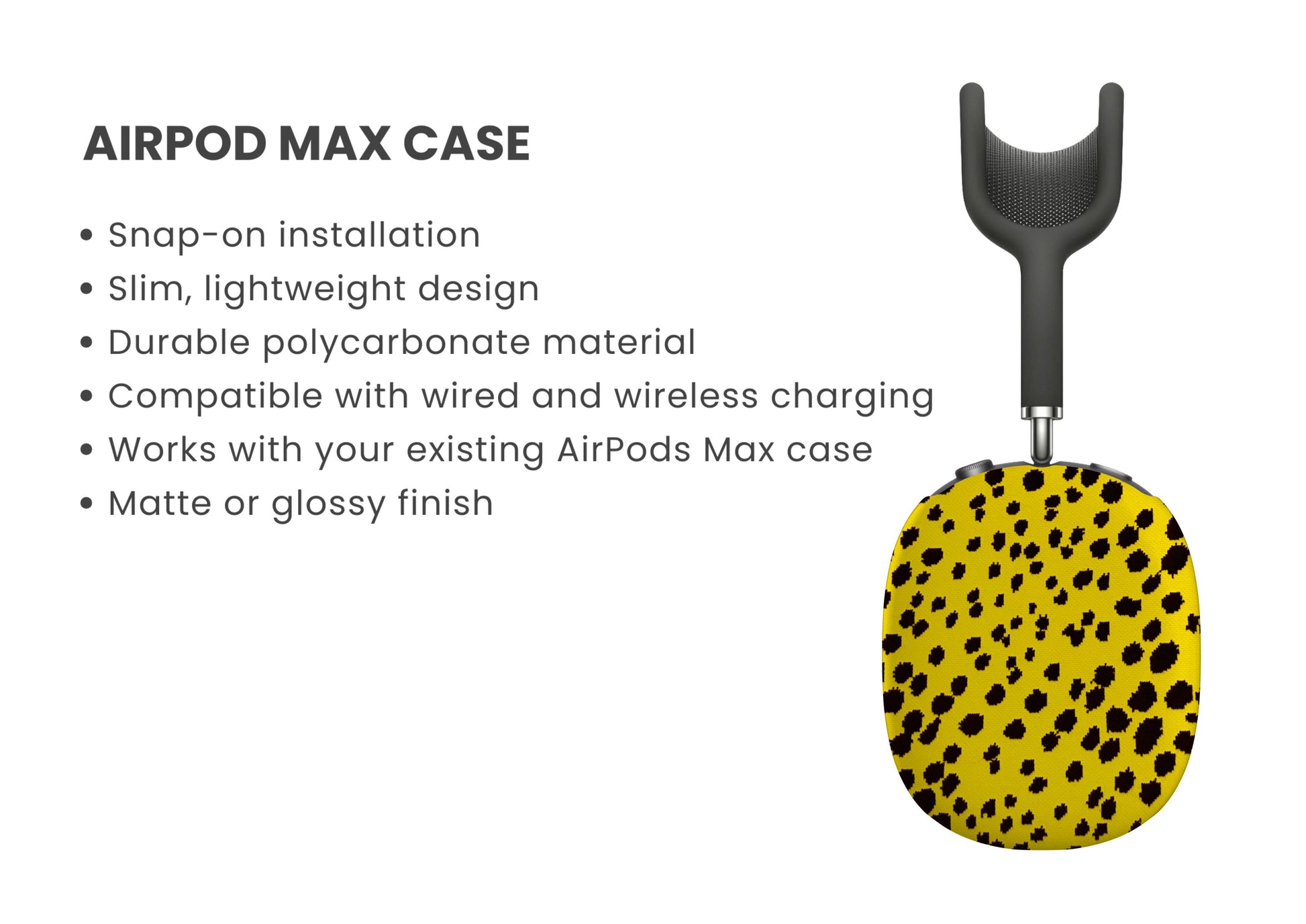 Mellow Meow Leopard Dots AirPod Max Cover Tech Accessories GalactiGuard   