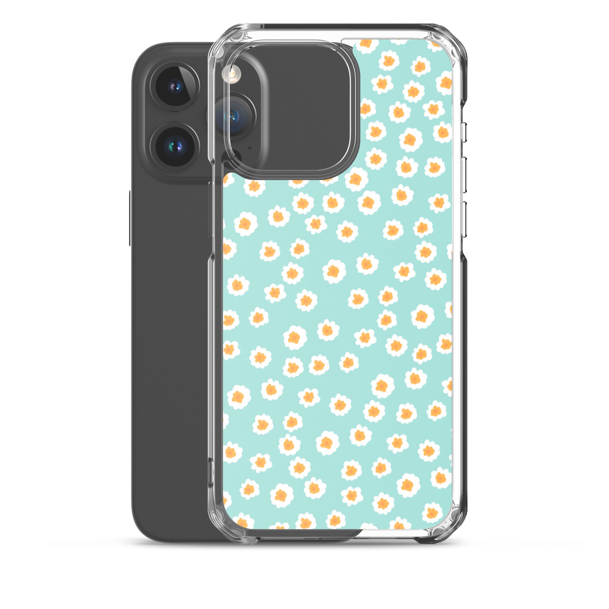 Mini Blooms Floral iPhone Case - Mint Green Phone Cases GalactiGuard   