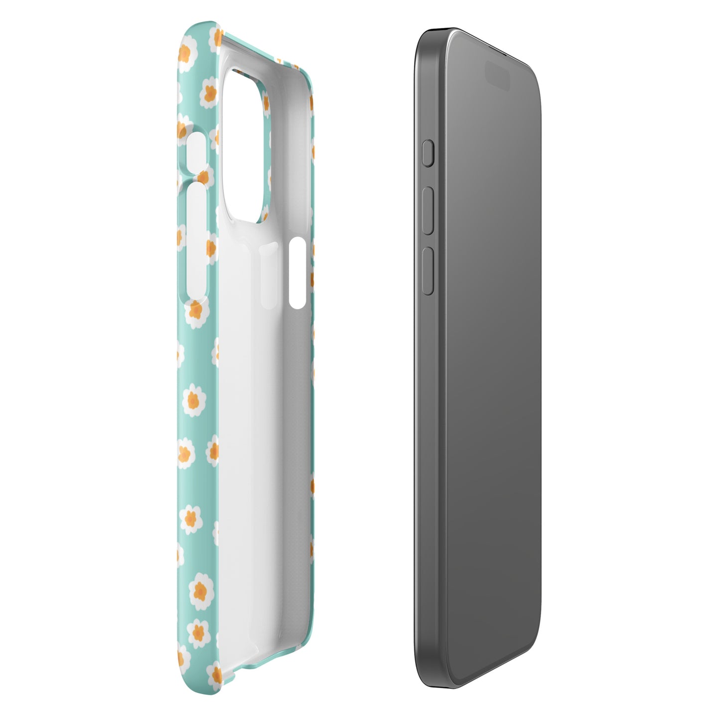 Mini Blooms Floral iPhone Case - Mint Green Phone Cases GalactiGuard   