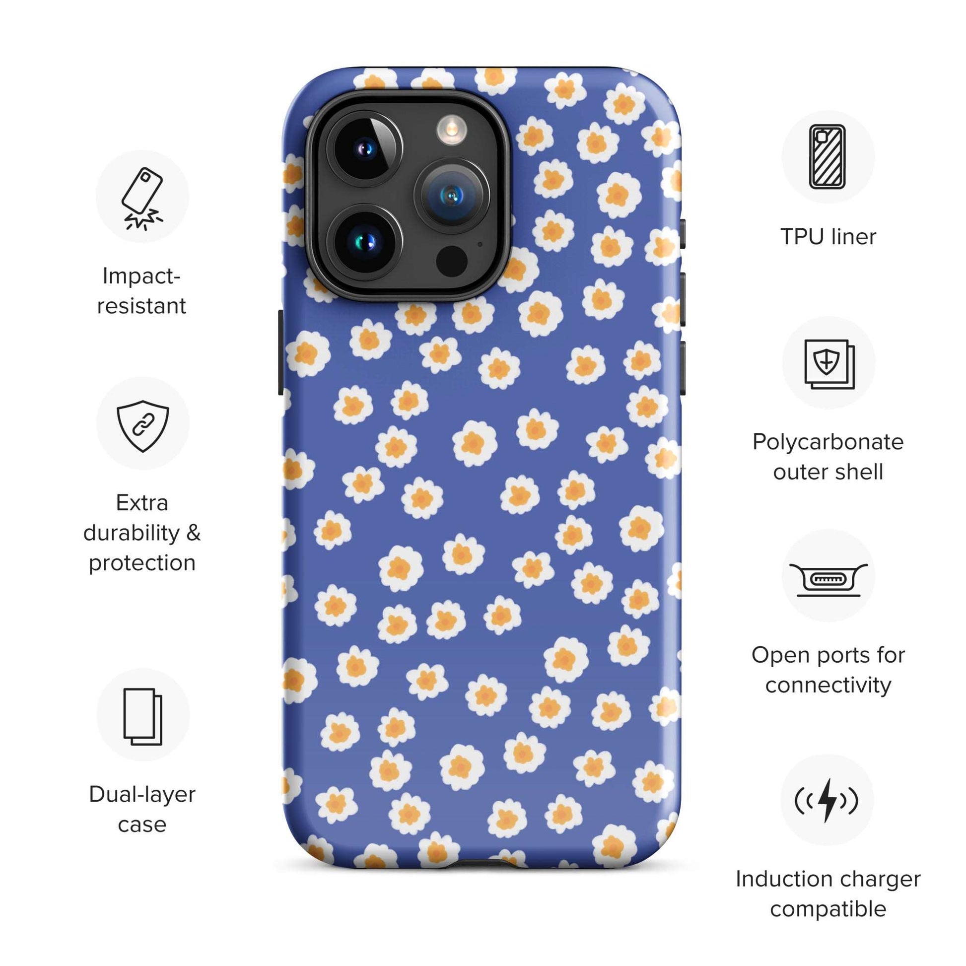 Mini Blooms Floral iPhone Case - Purple Phone Cases GalactiGuard   