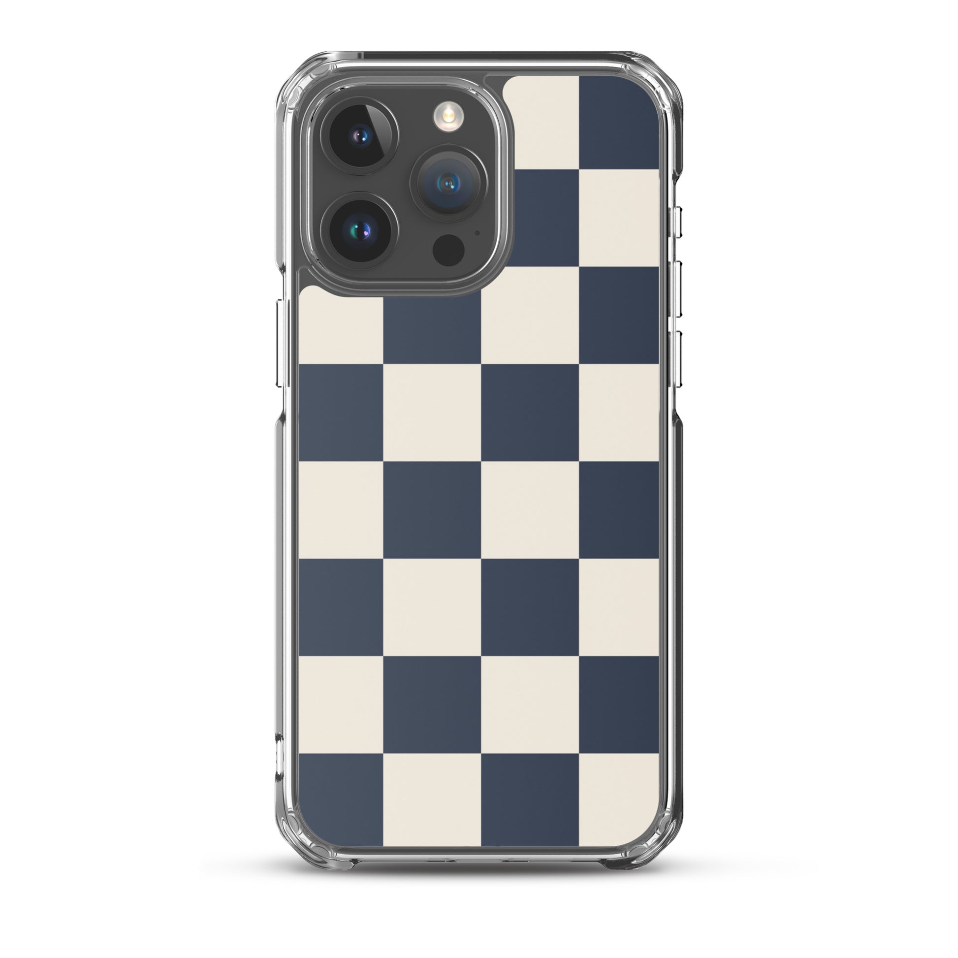 Classic Cool Checkered iPhone Case - Navy Blue Phone Cases GalactiGuard   