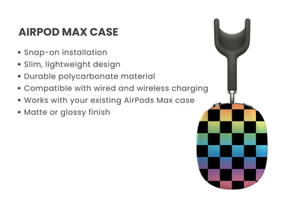 Gradient Glam Checkered AirPod Max Cover - Ombre Tech Accessories GalactiGuard   