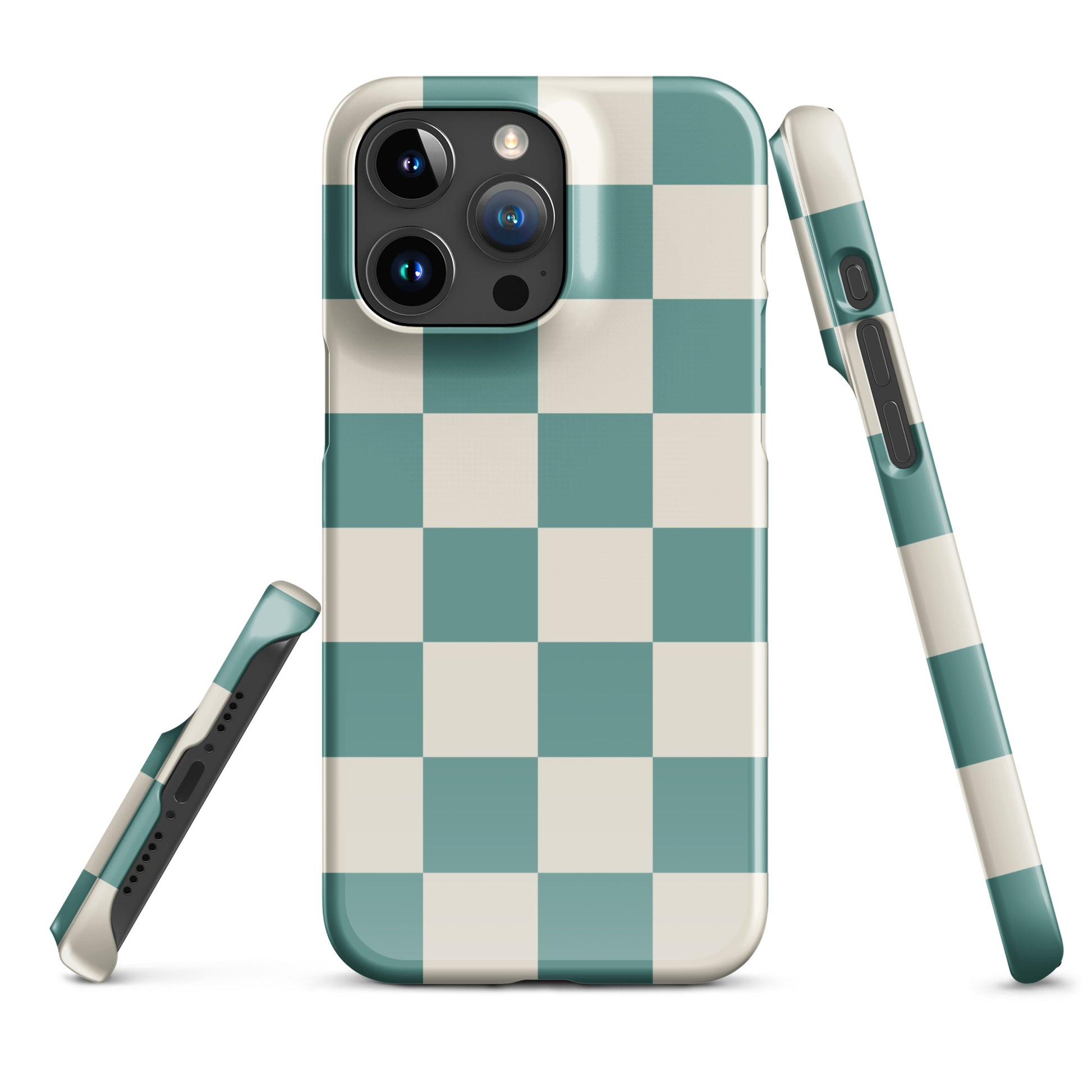 Groovy Greens Checkered iPhone Case Phone Cases GalactiGuard   