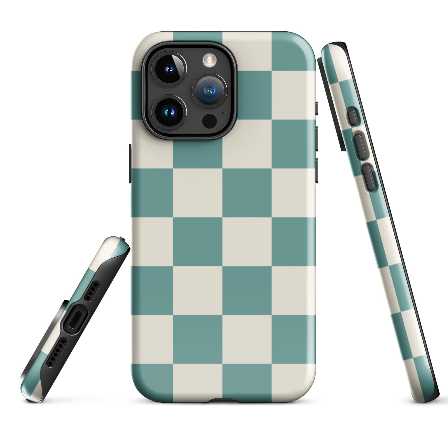 Groovy Greens Checkered iPhone Case Phone Cases GalactiGuard   