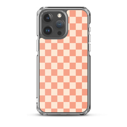 Sunset Vibes Checkered iPhone Case - Orange Phone Cases GalactiGuard   