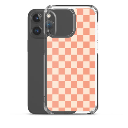 Sunset Vibes Checkered iPhone Case - Orange Phone Cases GalactiGuard   