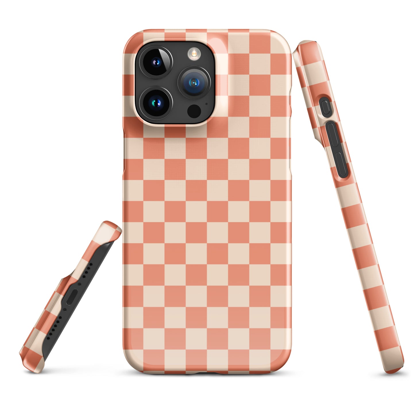 Sunset Vibes Checkered iPhone Case - Orange Phone Cases GalactiGuard   