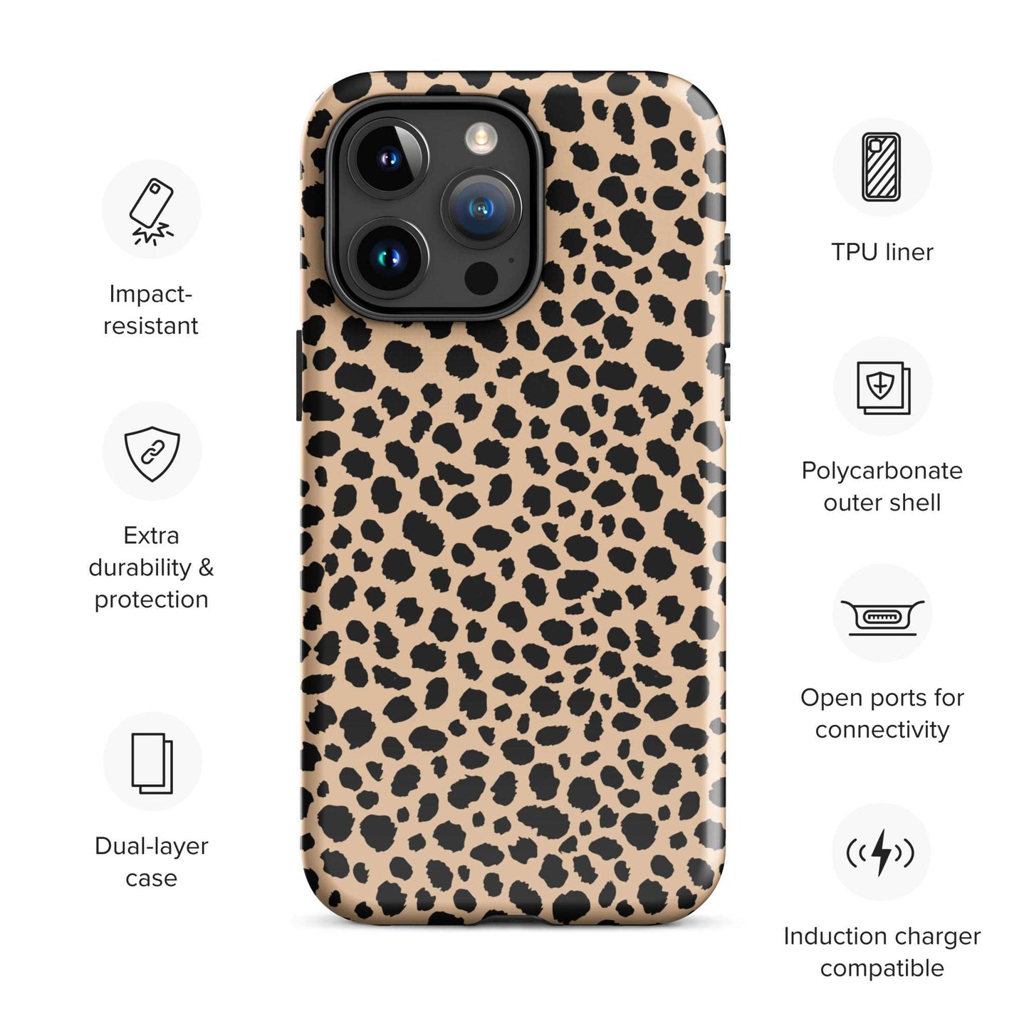 Spotty Style Leopard Print iPhone Case Phone Cases GalactiGuard   