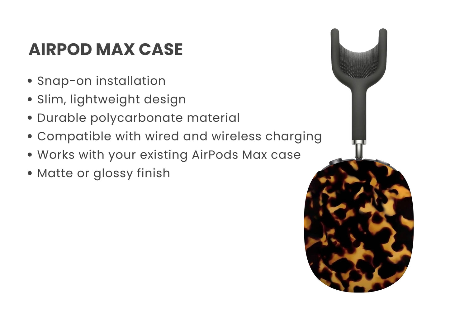 Trendy Tortoise Shell AirPod Max Cover Tech Accessories GalactiGuard   