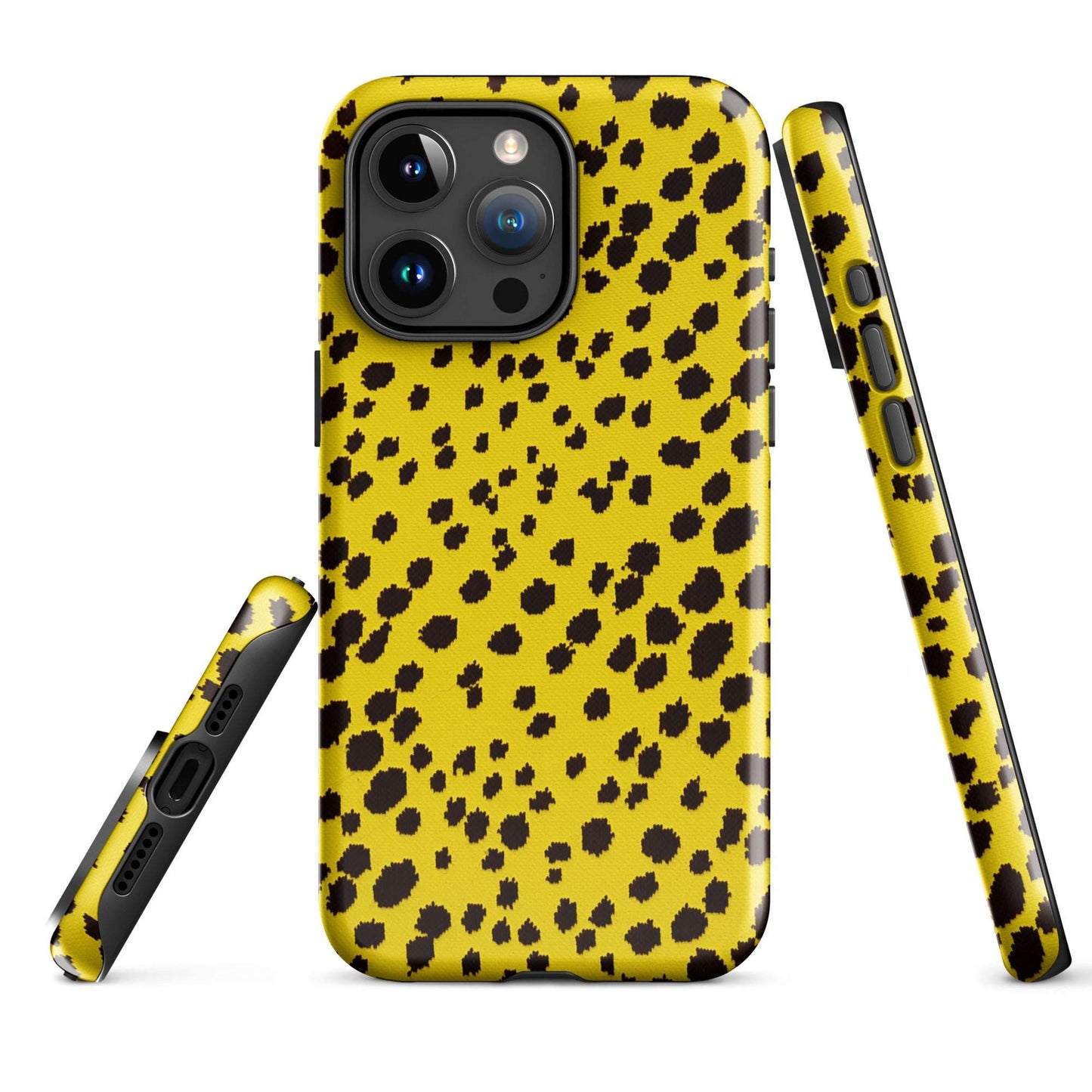 Mellow Meow Leopard Dots iPhone Case - Yellow Phone Cases GalactiGuard   