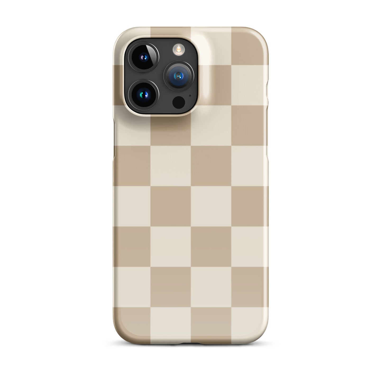 Timeless Elegance Checkered iPhone Case - Beige Phone Cases GalactiGuard   